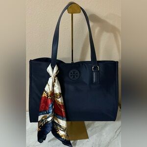 Tory Burch Dark Blue Tote Bag